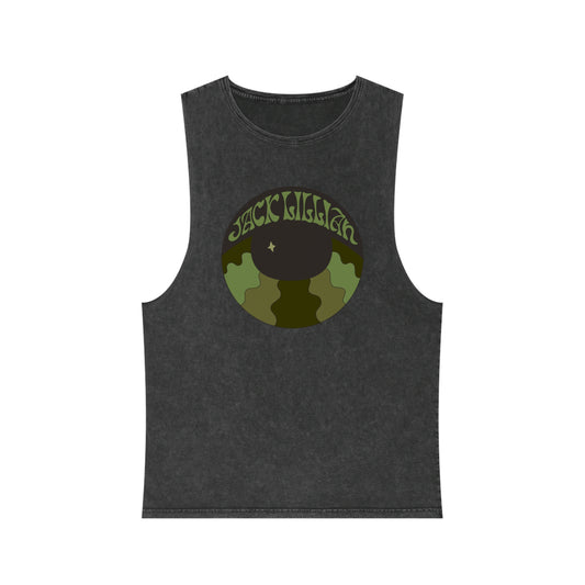 "Eye" Stonewash Tank Top - Forest Colors